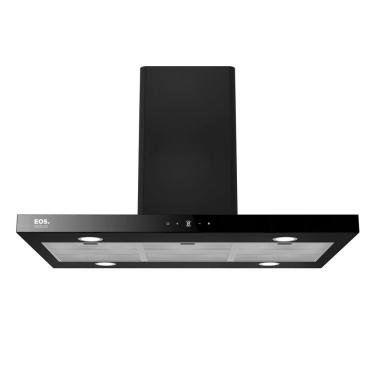 Imagem de Coifa e Depurador de Ilha EOS 90cm Premium com Painel Digital Touch e Vazão de 1200m³/h Inox Preto ECO91ITDP 220V