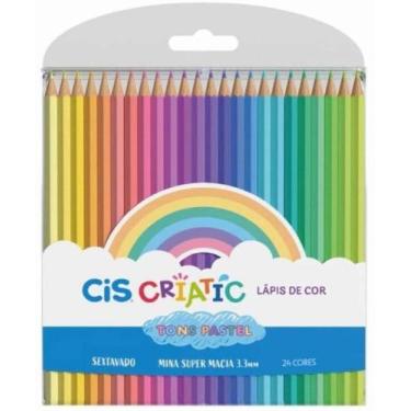 Imagem de Lápis de Cor Criatic c 24 Cores Tons Pastel - Cis