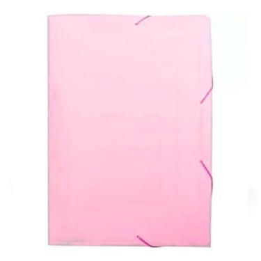 Imagem de Pasta Aba Elástico Ofício Linho Serena DELLO, Rosa Pastel