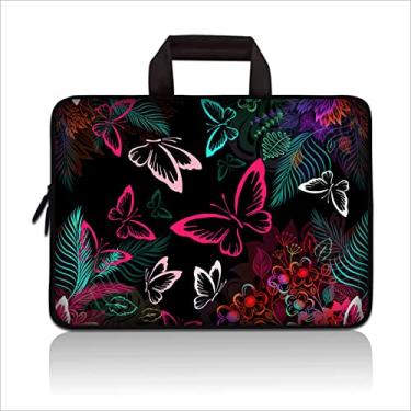 Imagem de HEABPY Universal 7-9 Inch Kids Tablet Sleeve, Portable Neoprene Carrying Case Bag Fits 7" 8" 8.5" 8.9" 9" Apple iPad Mini, Samsung Galaxy Tab, Google, HP, Acer, ASUS (Cute Butterfly)