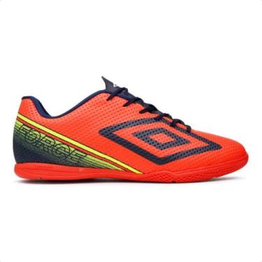 Imagem de Chuteira Futsal Umbro Force Masculina, 40, Coral, Marinho