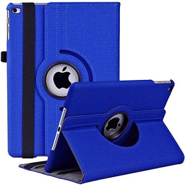 Imagem de Capa giratória para iPad de 9,7 polegadas 2018 2017/iPad Air 2 – Capa protetora com suporte giratório de 360 graus com hibernação automática para iPad de 9,7 polegadas (6ª geração, 5ª geração) (azul