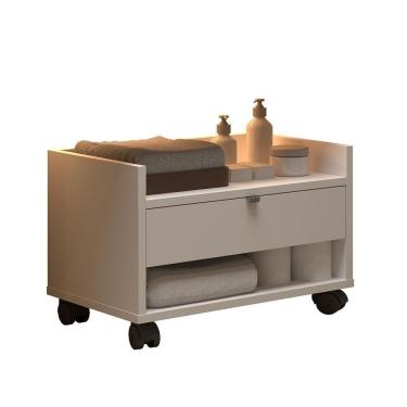 Imagem de Gabinete Para Banheiro Prisma - Mdp Gaveta E Nicho Branco - J3 Móveis