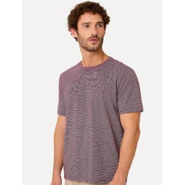 Imagem de Camiseta Dudalina Masculina Mini Stripes Bordô-Masculino