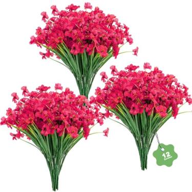 Imagem de Flores artificiais rosas para atividades ao ar livre, plantas falsas, flores de seda resistentes a UV, margaridas, decoração para janela de casamento, ambientes internos, jardins, verão, casa, túmulos