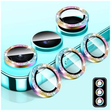 Imagem de LucBuy Protetor de lente de câmera Bling para Samsung Galaxy Z Fold 7, adesivos de filme de cobertura de câmera de vidro temperado, protetor de tela de anel de metal individual de alinhamento
