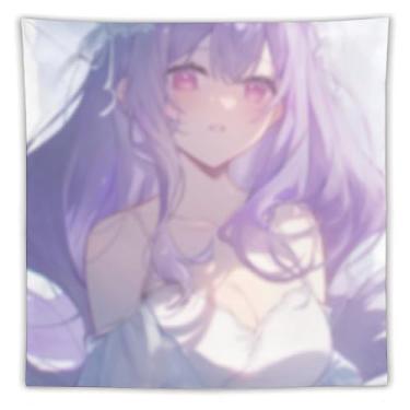 Imagem de LIEGBMEU Tapeçaria de biquíni sexy anime menina 152.4 cm x 152.4 cm interior exterior parede colcha arte decoração de tapeçaria caprichosa, AF123