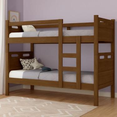 Imagem de Beliche Com Escada e Protetor Lateral Solteiro Compacta Vira Duas Cama