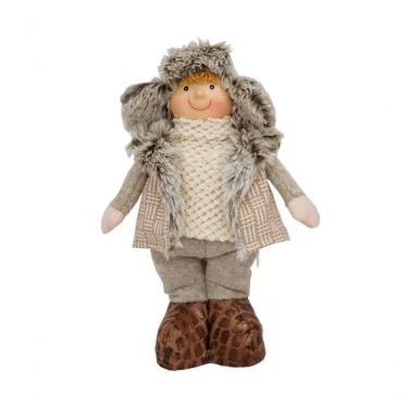 Imagem de Boneco De Pelúcia Menino Natalino Enfeite De Natal 30cm