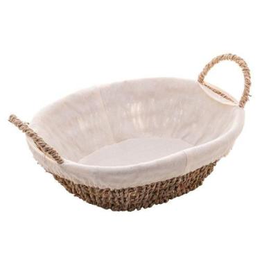 Imagem de Cesta Ou Fruteira Sisal Com Forro 27cm X 21cm X 12,5 Cm - WOLFF