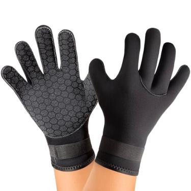 Imagem de Yakevo Luva de neoprene, luvas de 2,5 mm com alça de cintura para mergulho, snorkeling, remo, surf, caiaque, canoagem, pesca submarina, esqui e esportes aquáticos, luva de roupa de mergulho para