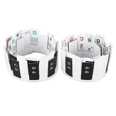 Imagem de Removível 88 tecla Piano teclado nota etiquetas coloridas notas guia letras adesivos para crianças iniciante aprendizagem Material PVC Multi Purpose