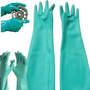 Imagem de Luva Profissional P/Lavar Louça Antderrapante Proteção termica, germes e batctéria manga longa