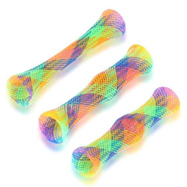 Imagem de Brinquedo de tubo de mola para gato, brinquedo interativo colorido bobina de nylon espiral catnip divertido tubos bouncy gatinho tubo flexível brinquedos para gatinhos Swat Bite Hunt