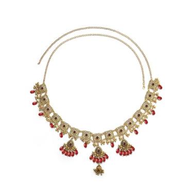 Imagem de Corrente de corpo indiano para mulheres, corrente de cintura banhada a ouro ajustável, cinto boho jhumka, biquíni, sexy, joia de praia, contas de cristal, joias corporais, hippie, casamento, verão