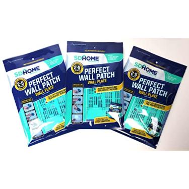 Imagem de Adesivo de parede perfeito SDHome - Placa de parede pacote com 3 - Repara furos de 5 a 12,7 cm - Conserta drywall e placa de gesso