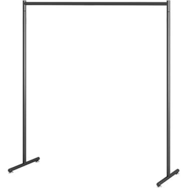 Imagem de Barra De Roupas De Metal Com Barra Superior, Cabideiro Para Pendurar Roupas, Organizador De Roupas Para Quarto, Lavanderia, Pés Estáveis, Capacidade De Carga 176lbs, Black, 80x40x150cm