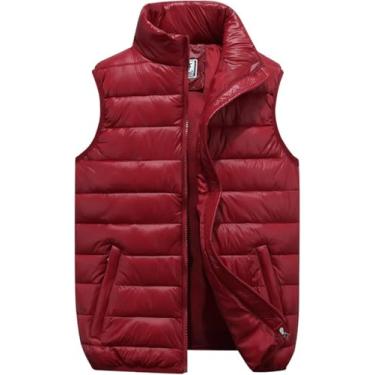 Imagem de Colete Puffer Witer Me's, Jaqueta Casual Leve Sem Mangas Para Golfe, Red, S