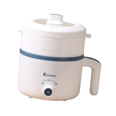 Imagem de IEUDNS Panela elétrica de arroz, panela elétrica pequena, multifuncional, antiaderente, para uso doméstico, macarrão, shabu shabu, macarrão ramen, com Vaporizador