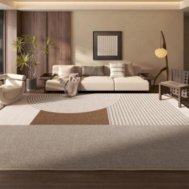 Imagem de Tapetes para sala de estar, macios e fofos, tapete de estudo, decoração retrô para quarto, pelúcia grossa, marrom, cabeceira (200x300 cm/D)