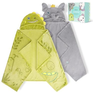Imagem de HECCEI HoodieHug Toalhas de bebê, toalha de banho de lã coral premium com tamanho grande ultra absorvente para conforto do bebê - ótimo presente para recém-nascidos, crianças pequenas e crianças