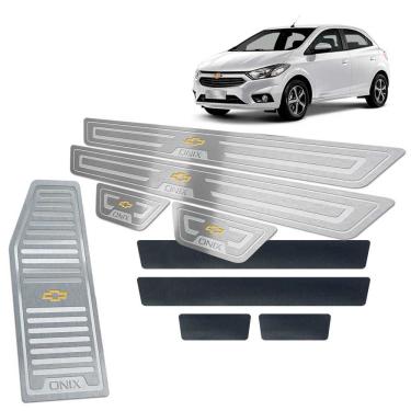 Imagem de Descanso + Soleiras + Vinil Chevrolet Onix 2013/2019 Prata