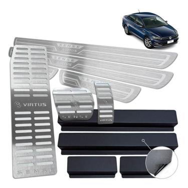 Imagem de Descanso Soleira Pedaleira Prata Baixo Relevo Virtus Sense