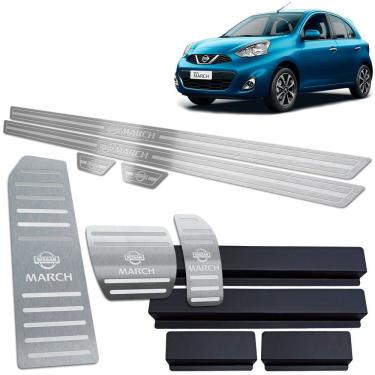 Imagem de Soleira Pedaleira Descanso March 2012/2020 Auto Prata BR