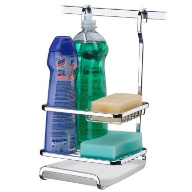 Imagem de Porta utensílios de cozinha sabão detergente pendurar barra