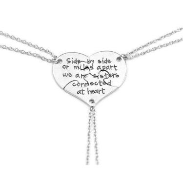 Imagem de Colar 3 Partes Best Friends Eterna Amizade Folheado B71