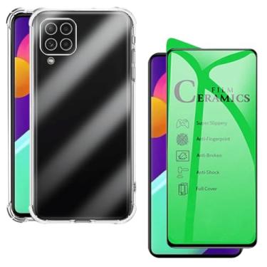 Imagem de Kit de Proteção Compatível Samsung Galaxy M62 Capa Anti-Impacto Transparente + Película de Cerâmica 9D