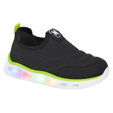 Imagem de Tênis molekinho baby led slip on 2620.103, Preto, 22