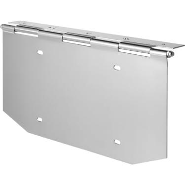Imagem de Blulu 10511 Suporte angular para placa de licença de alumínio resistente, 38 cm × 17 cm, molduras para placa de licença com dobradiça