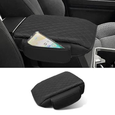 Imagem de Rilsen Capa personalizada para console central 2025 2026 Toyota 4runner acessórios capa de apoio de braço couro PU protetor de caixa de assento com bolsos bolsa de armazenamento