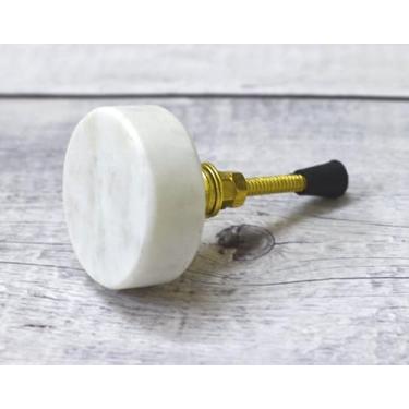 Imagem de ARTISNO Puxador redondo de mármore, puxador de armário moderno, ferragens decorativas, ferragens para móveis, puxadores de armário, puxador de cômoda, conjunto 6