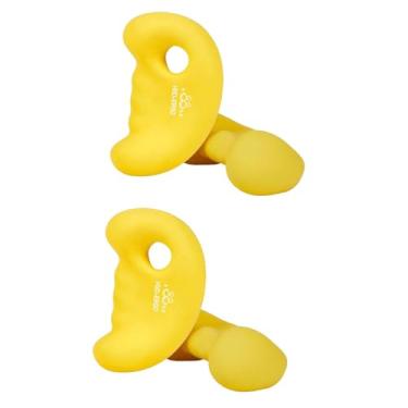 Imagem de Generic 2x Equipamento de treino com halteres para exercícios de peso de mão Design ergonômico fosco, Halteres de aderência, Amarelo