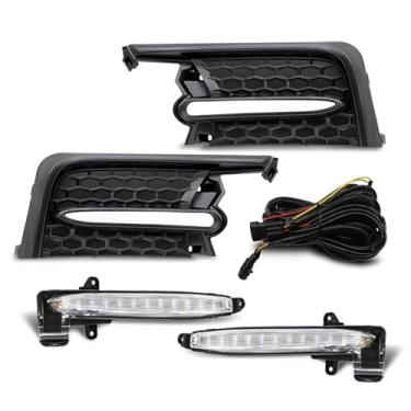 Imagem de Aspaton Conjunto de lâmpadas de neblina seta com chicote de fiação e bisel TO2562105 TO2563105 compatível com Corolla SE XSE 2020 2021 2022 812B012010 812A012010