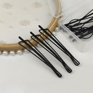 Imagem de 12 peças de grampos de cabelo para mulheres simples preto fosco grampo de cabelo básico de aço invisível acessórios de cabelo presente (triângulo longo caixa de 12 peças)