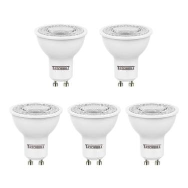 Imagem de Kit 5 Lampadas Led Dicroica Mr16 Tdl 40 6W 6500K Taschibra