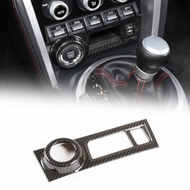 Imagem de Aotumcer Acabamento da tampa do botão de partida do motor do console central compatível com 2022-2026+ Toyot@ 86/Subaru BRZ ABS painel de controle de painel de controle rígido (peptídeo esquerdo, grão