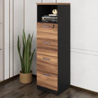 Imagem de Armário De Escritório Para Arquivos 46,5cm 4 Gavetas Multimóveis Cr252