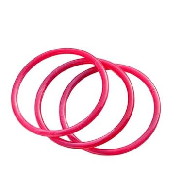 Imagem de Fuqimanman2020 3 peças de resina acrílica círculo acetato placa pulseira pulseira colorida geométrica pulseira pulseira pulseira para mulheres joias, Medium, Acrílico, Sem Pedra Preciosa