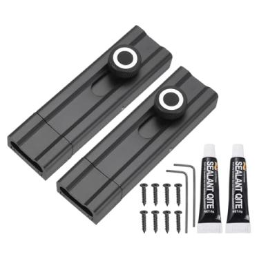 Imagem de PATIKIL 2 peças de trava de parafuso de barril deslizante, trava deslizante de segurança de liga de alumínio adesiva de 10 cm, ferragens de portão resistente para tela de janela de celeiro de galpão