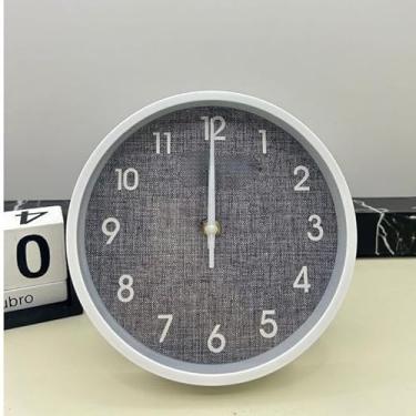Imagem de Relógio de Parede Moderno Silencioso 20cm – Decoração para Cozinha, Sala, Quarto e Escritório(branco(CF-075))