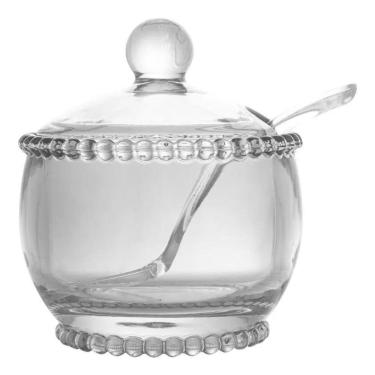 Imagem de 2X Açucareiro Com Colher E Tampa Pearl Cristal Wolff 28379