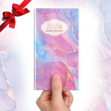 Imagem de ReliThick Calendário de bolso 2025 para bolsa, planejador mensal pequeno para mulheres, planejador semanal prático de bolso, diário, caderno, presente de Natal e ano novo, irmãs amigas e mulheres