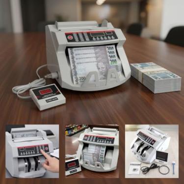 Imagem de Máquina de Contar Dinheiro Notas Cédulas Detecta Nota Falsa UV/MG Alta Velocidade Bivolt