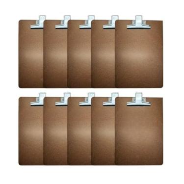 Imagem de Pasta Prancheta, de Madeira A4 Ofício com Prendedor de Metal 33cm X 23cm(12 Pranchetas)
