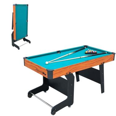 Imagem de Mesa de Sinuca Importway Dobrável Compacta com Rodinhas