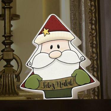 Imagem de Luz Mágica De Natal: Luminária Decorativa árvore Com Papai Noel Para Seu Lar Festivo